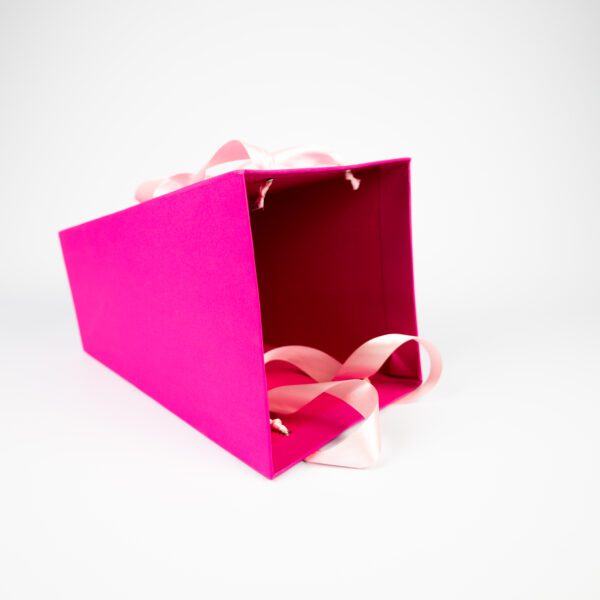 Flower Basket Gift Box with Ribbon Cerise Pink South Africa