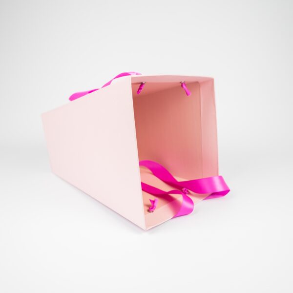 Flower Basket Gift Box with Ribbon Light Pink South Africa