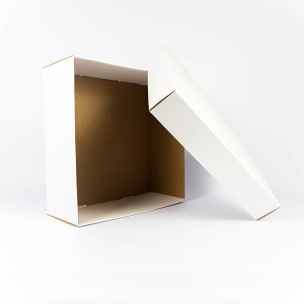 Square Stationary Gift Box Self Erect with Lid White South Africa