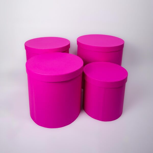 Round Hat or Flower Gift Box 4 Set with Lid Cerise Pink South Africa