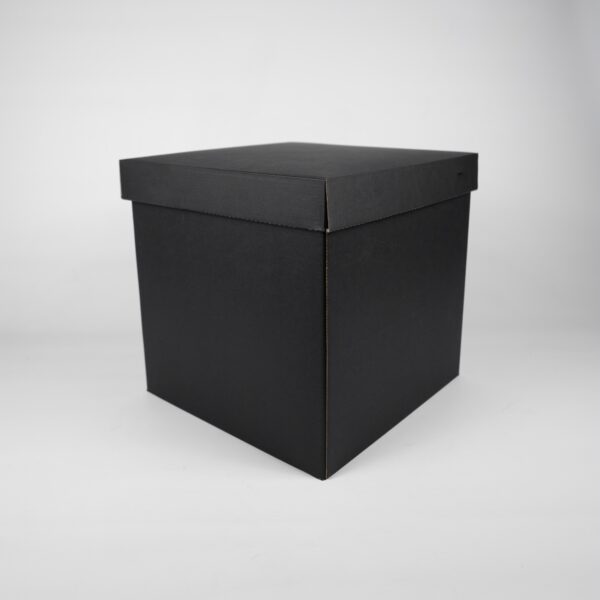Medium Cube Box Self Erect with Lid Black South Africa