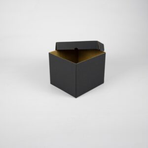 Small Square Cube Box Self Erect with Lid Black South Africa