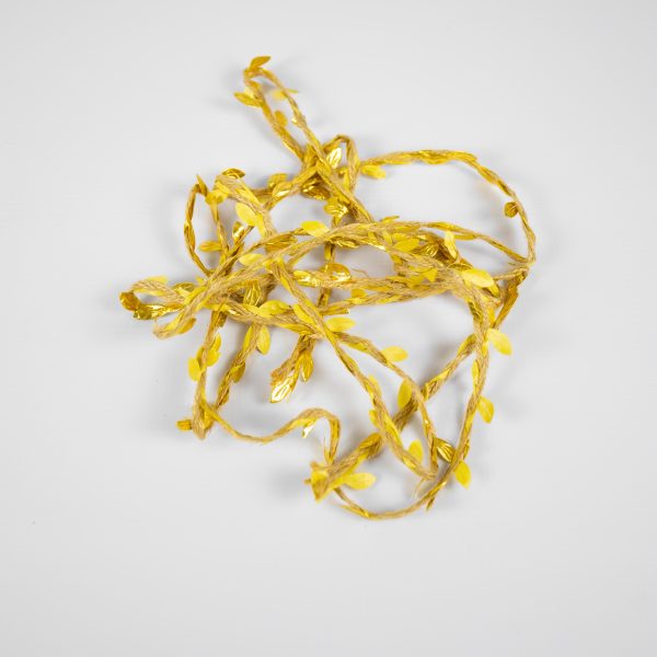 Rope Ribbon with Leaves Gold South Africa