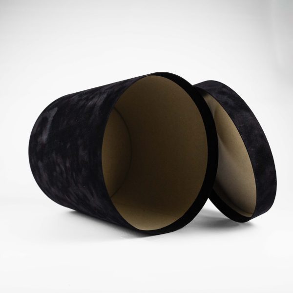 Suede Round Box Large Black South Africa