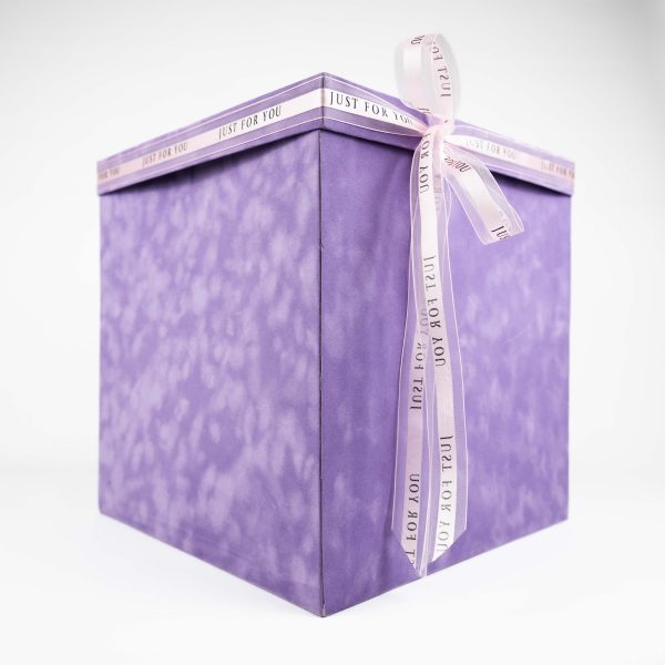 Suede Cube Box Large Lilac South Africa