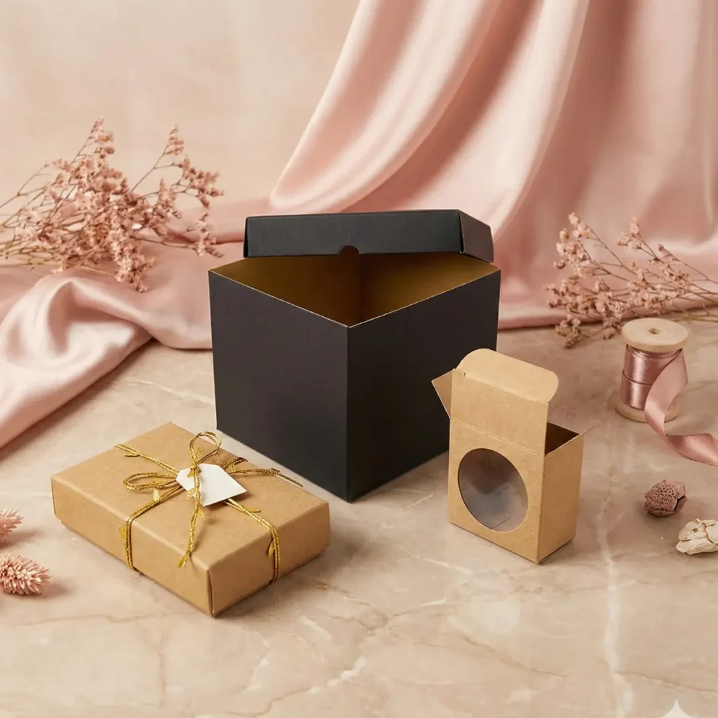 Self Erect Boxes Laid on a table with props - all for sale in South Africa