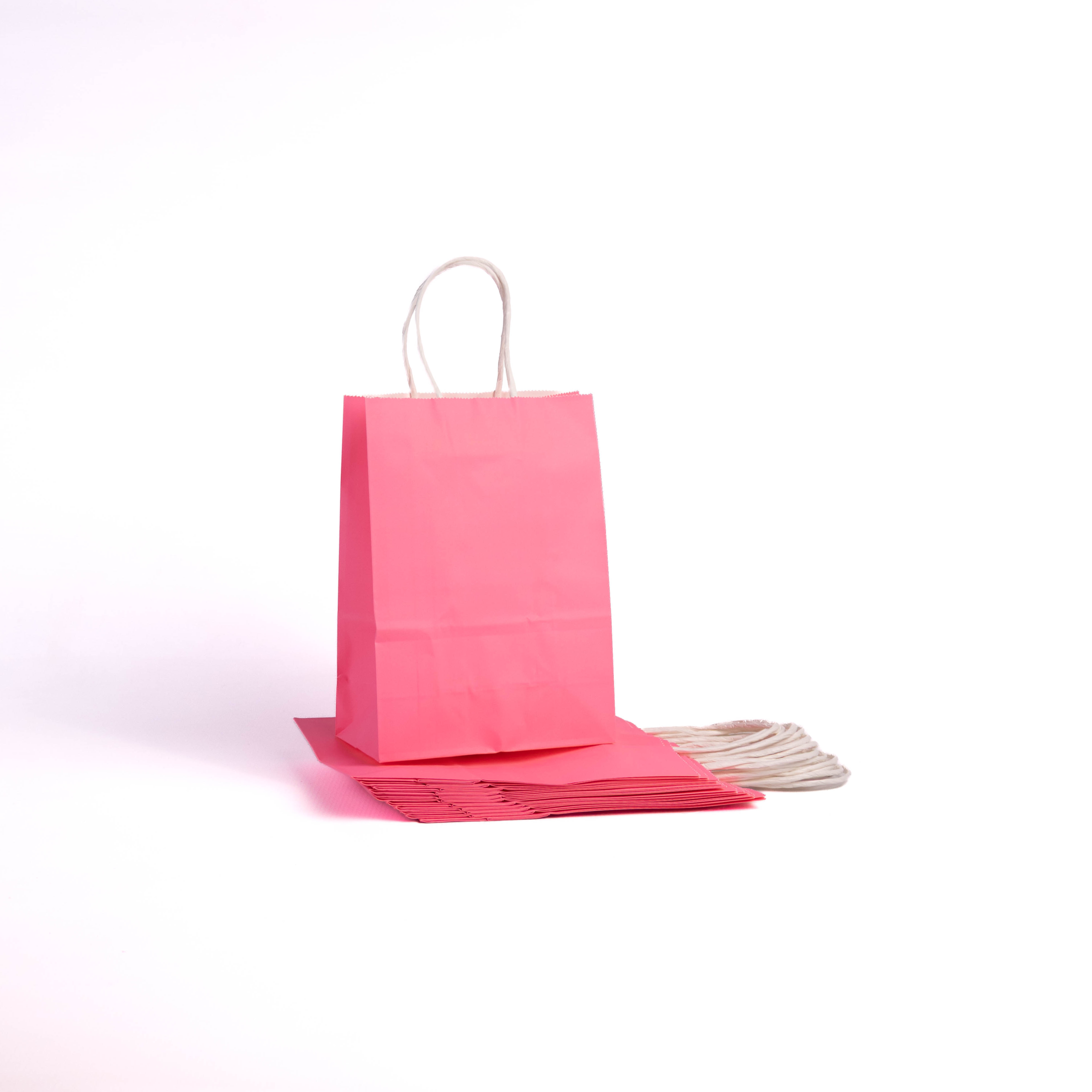 A5 Paper Gift Bag With Straw Handle - 12 Bags - Image 4