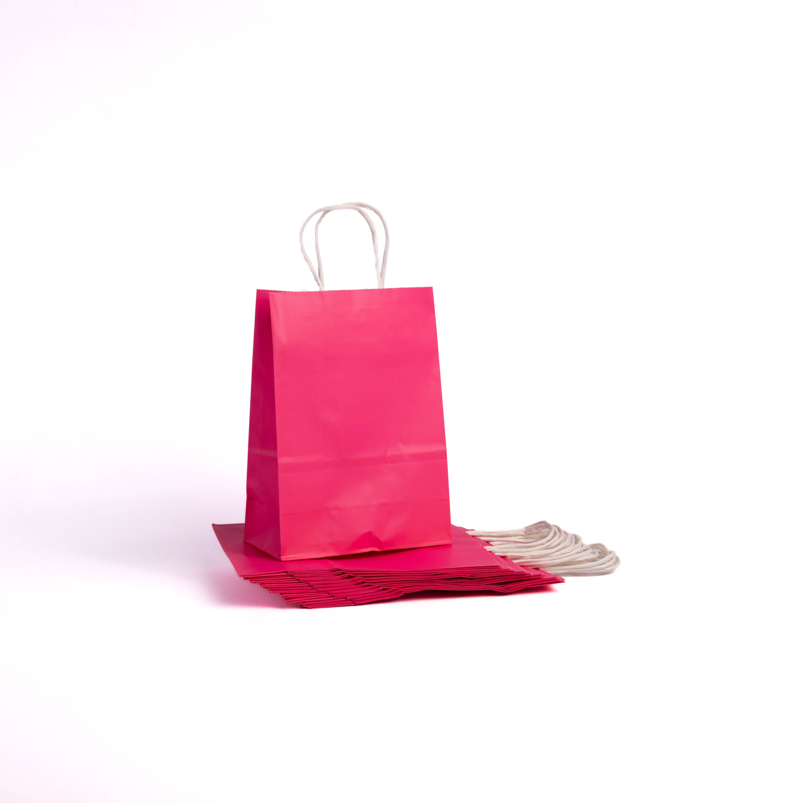 A5 Paper Gift Bag With Straw Handle - 12 Bags - Image 3
