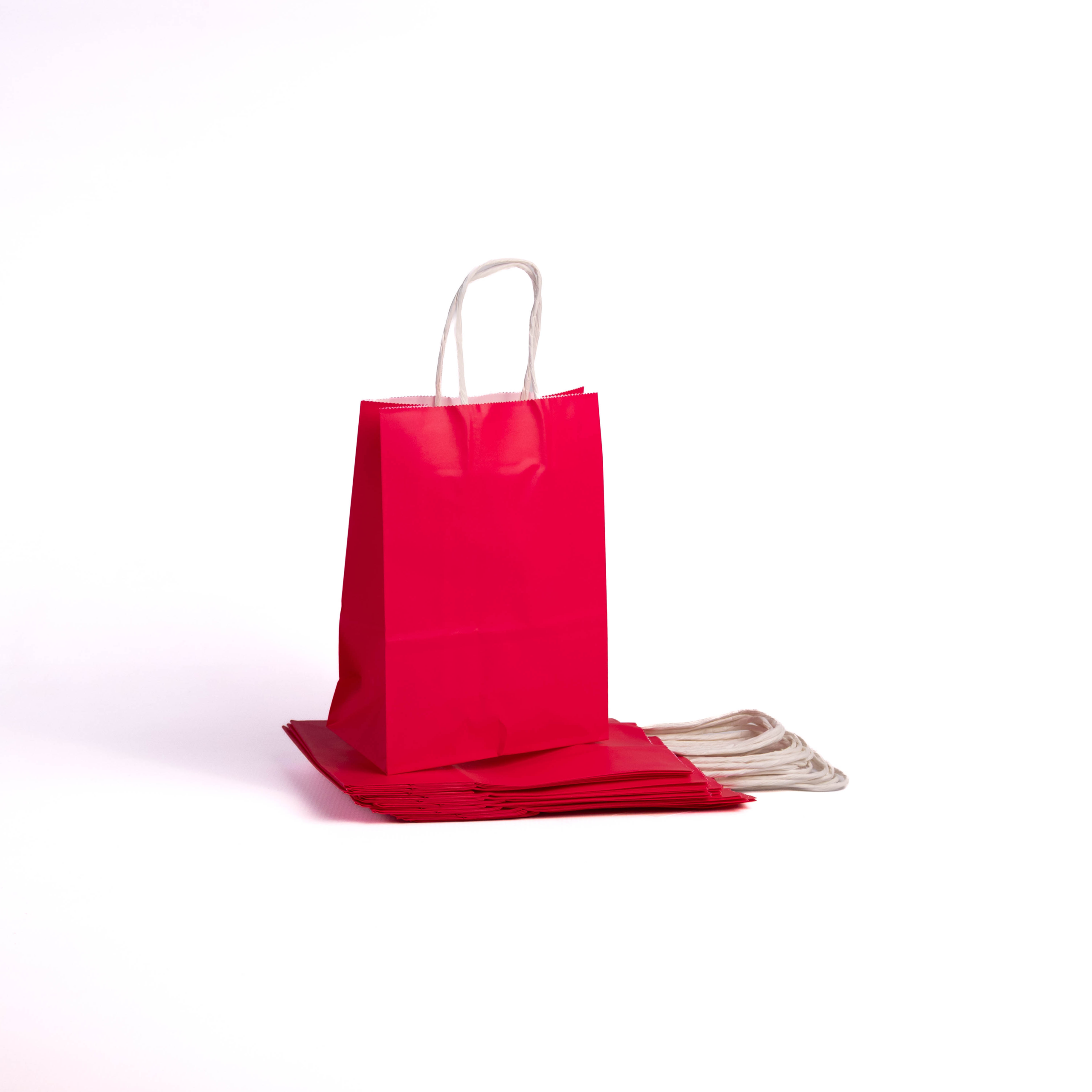 A5 Paper Gift Bag With Straw Handle - 12 Bags - Image 2