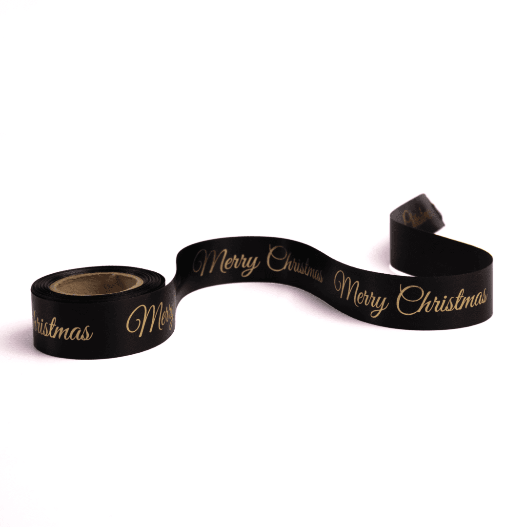 Christmas Poly Satin Ribbon Roll - Image 4