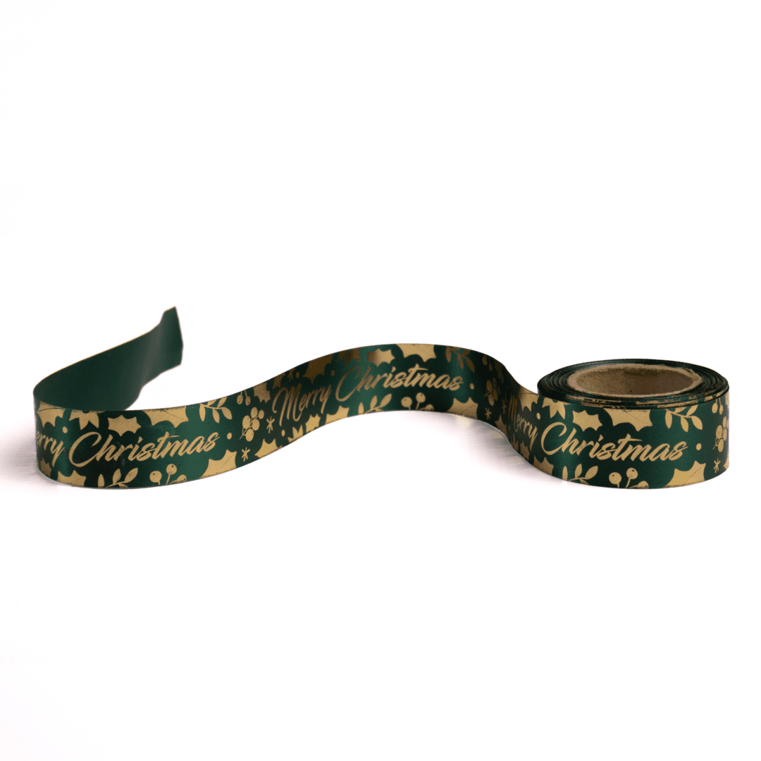 Christmas Poly Satin Ribbon Roll - Image 5