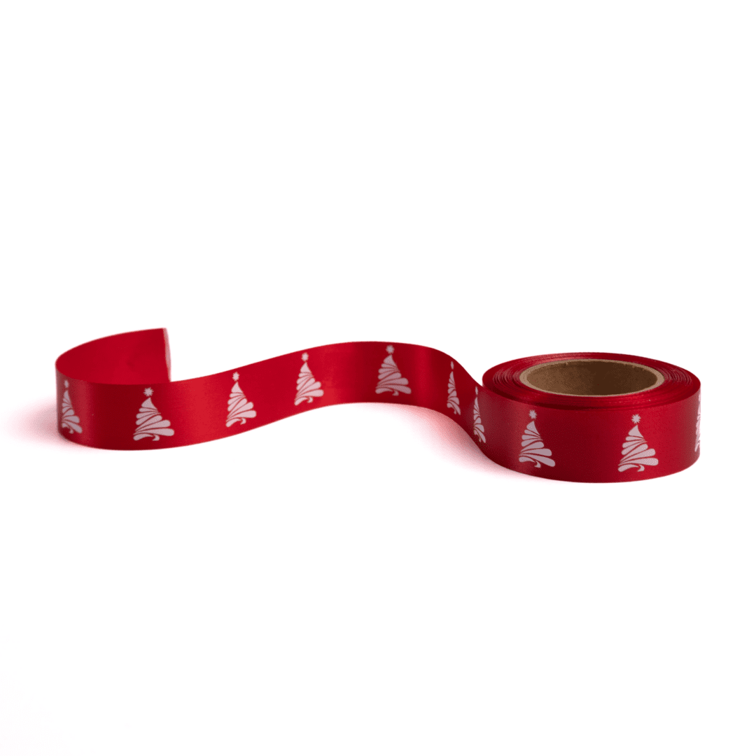 Christmas Poly Satin Ribbon Roll - Image 2
