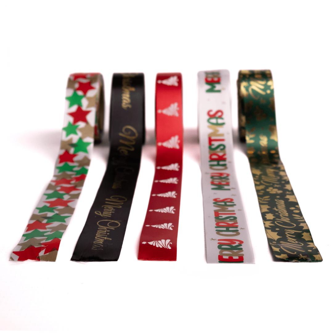 Christmas Poly Satin Ribbon Roll