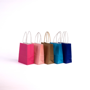 A6 Paper Gift Bag With Straw Handle - 12 Bags